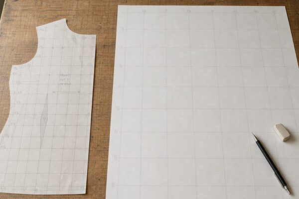 Patroon vergroten zonder printer op A0-formaat: werken met raster en centimeters
