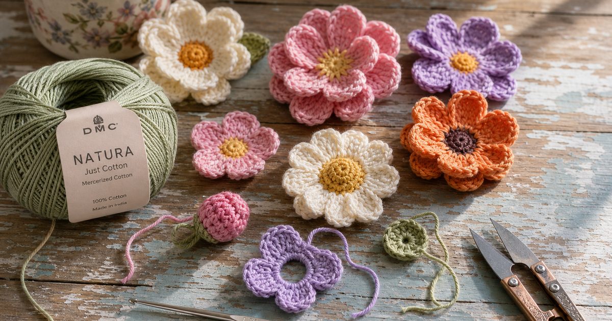 Losse bloemen haken