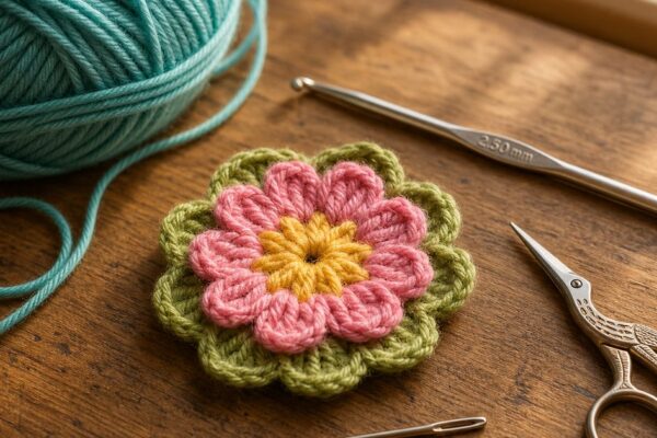 Bloemen haken voor beginners: stap voor stap een eenvoudige gehaakte bloem maken