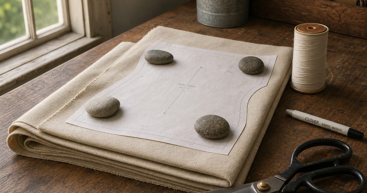 Canvas tassen snijden en naaien