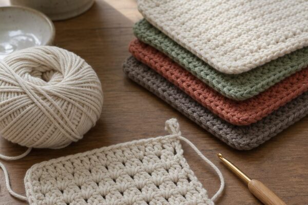 Pannenlappen haken voor beginners: een praktisch eerste project in rechte steken